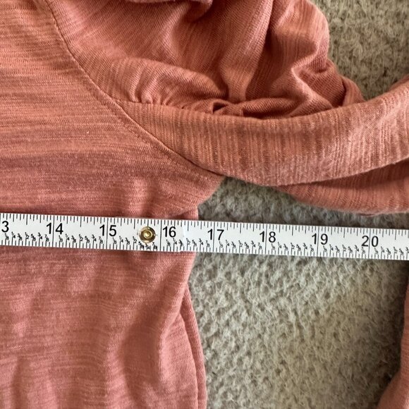 Free People Natasha Top Ruched Long Sleeve Round Neck Blush Pink - Picture 5 of 10